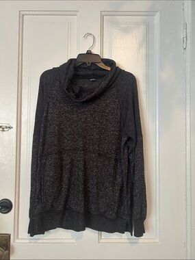Cozy Black Cowl Neck Women's Sweater